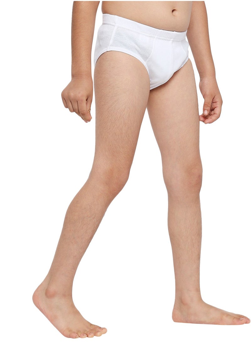 BOY'S COTTON BRIEF (PACK OF 3) - WHITE
