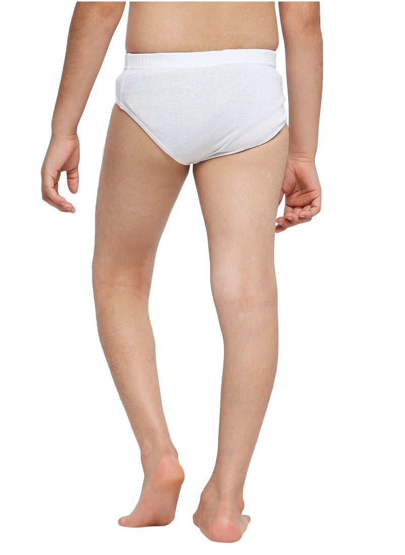 BOY'S COTTON BRIEF (PACK OF 3) - WHITE