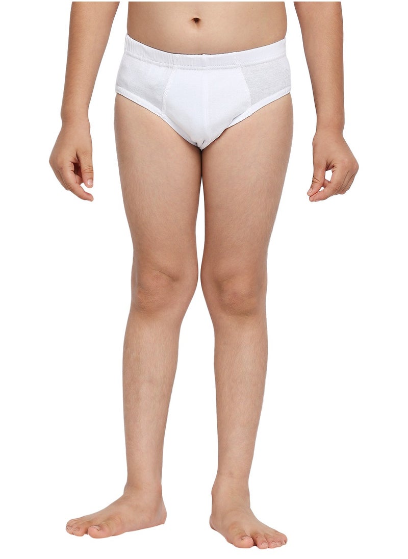BOY'S COTTON BRIEF (PACK OF 3) - WHITE