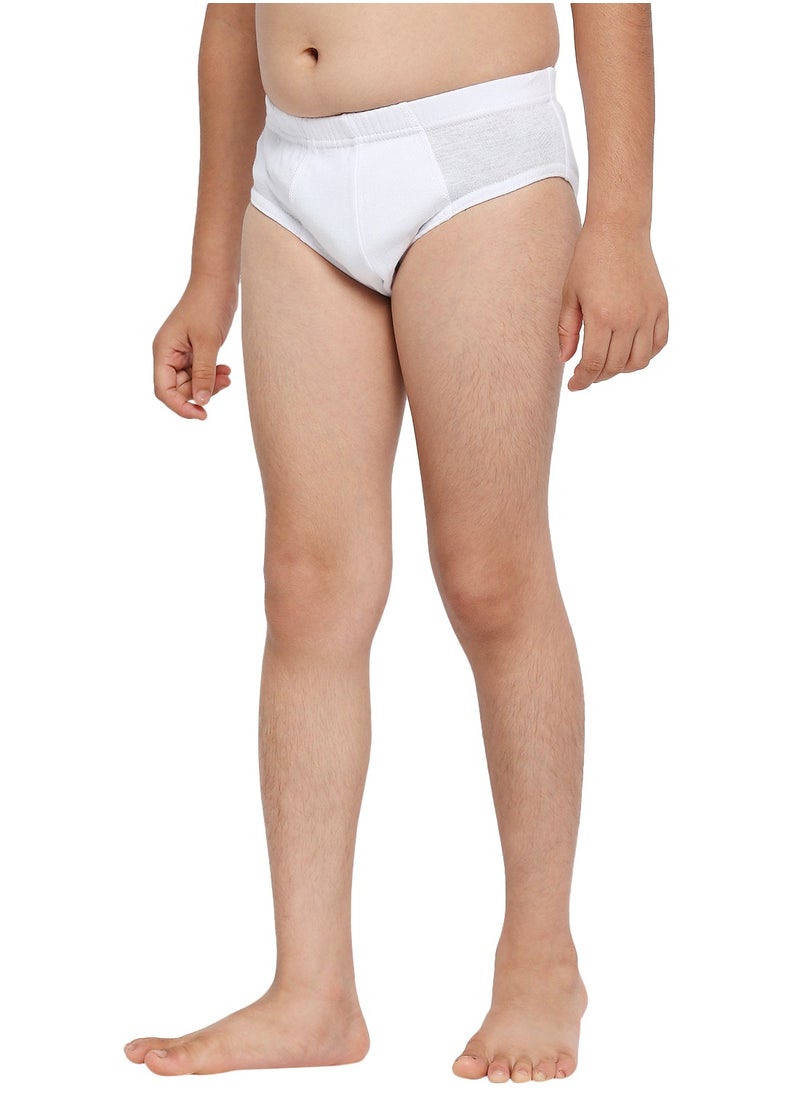 BOY'S COTTON BRIEF (PACK OF 3) - WHITE