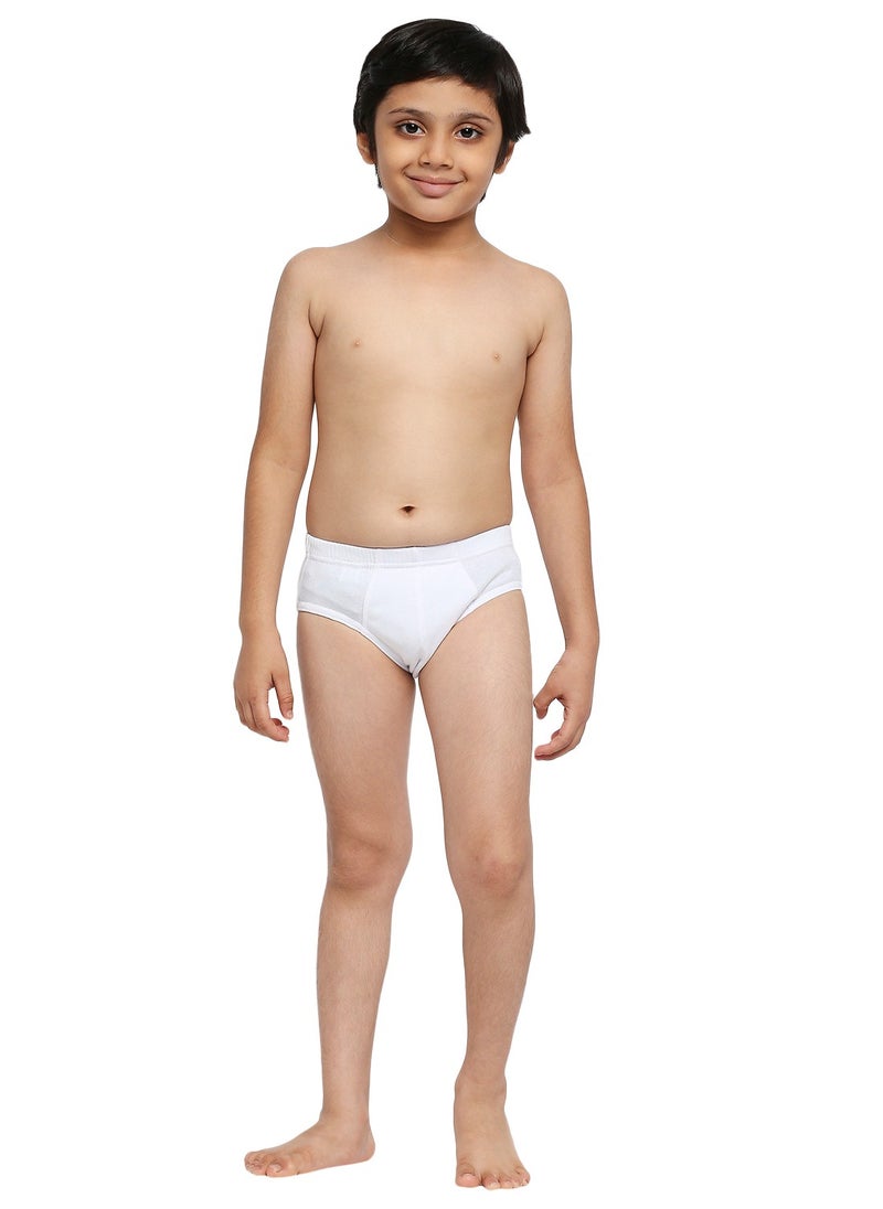BOY'S COTTON BRIEF (PACK OF 3) - WHITE