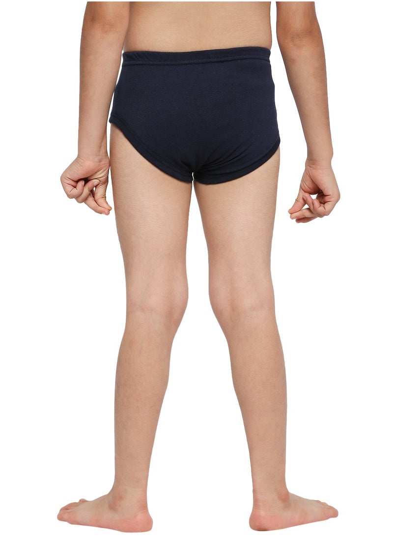 BOY'S COTTON BRIEF (PACK OF 3) - NAVY BLUE