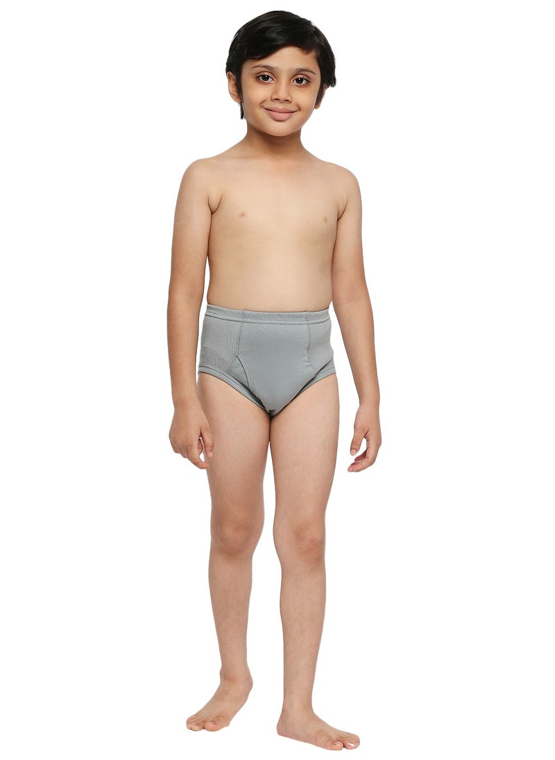 BOY'S COTTON BRIEF (PACK OF 3) - DARK GREY