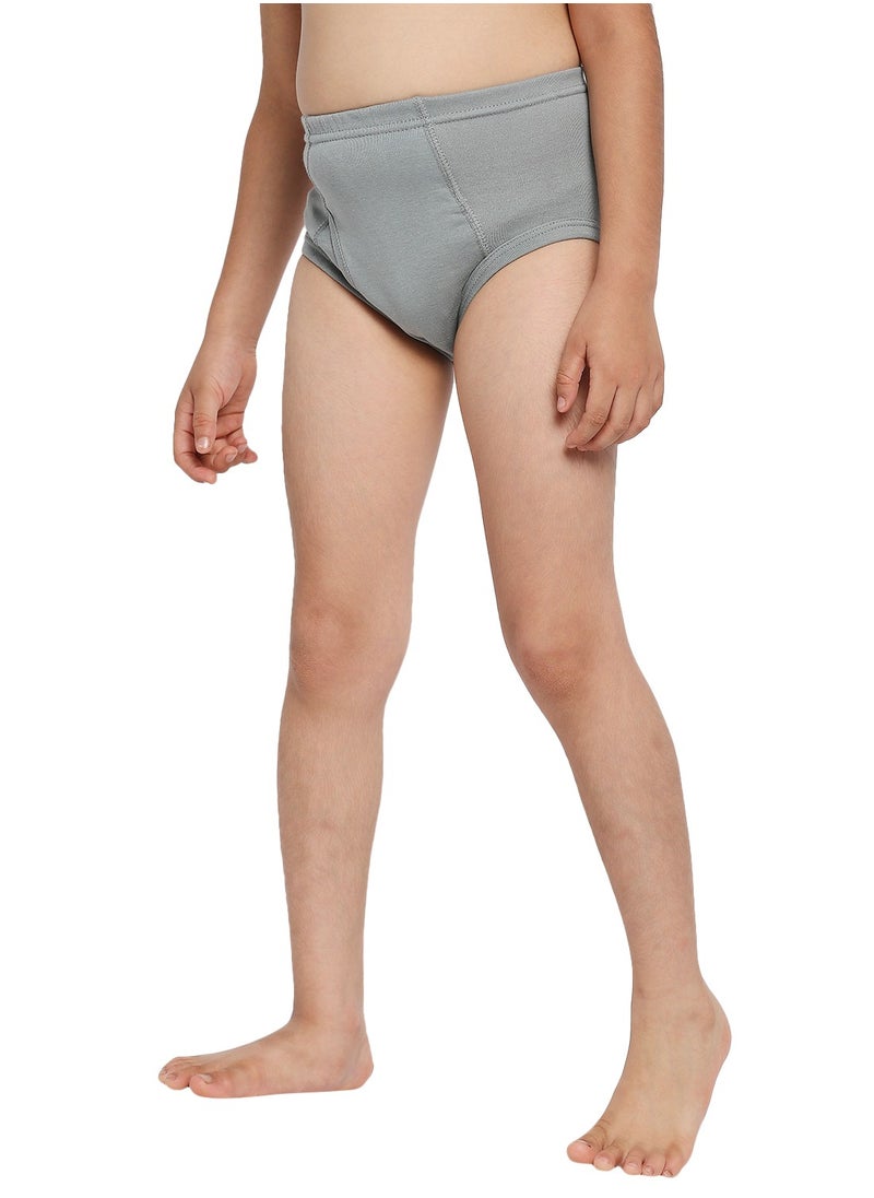 BOY'S COTTON BRIEF (PACK OF 3) - DARK GREY