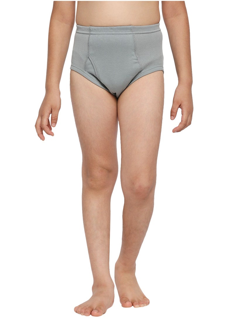 BOY'S COTTON BRIEF (PACK OF 3) - DARK GREY