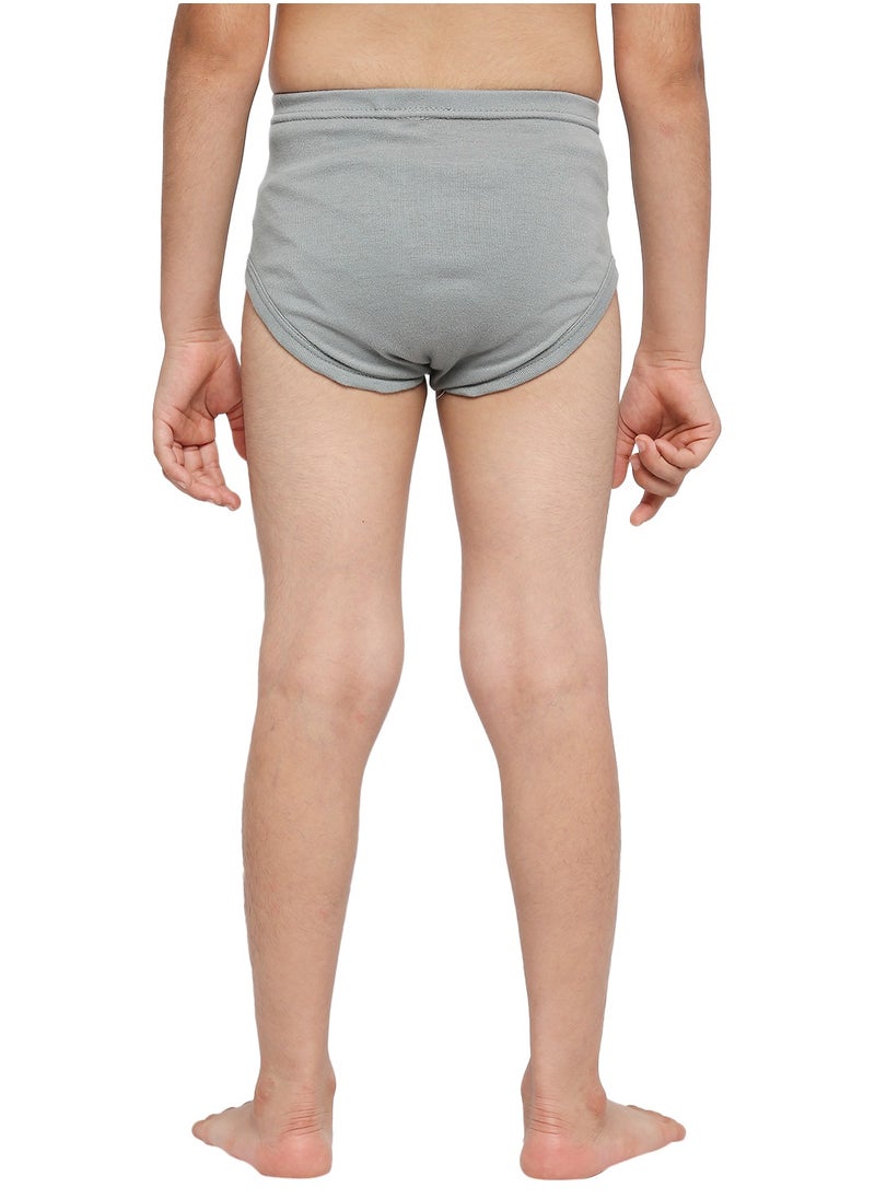 BOY'S COTTON BRIEF (PACK OF 3) - DARK GREY
