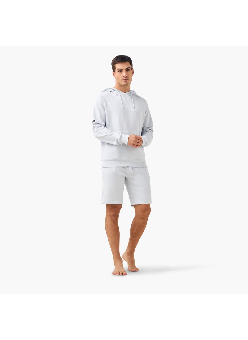 Printed Hoodie and Shorts Set