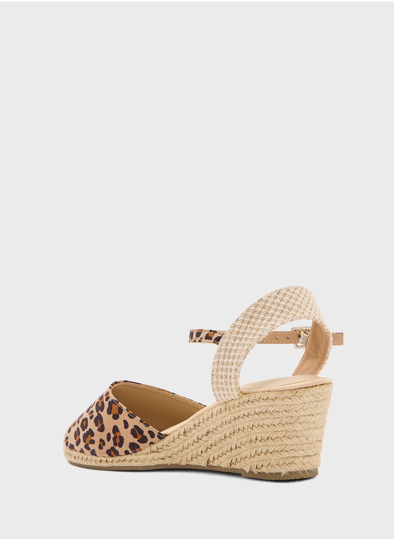 Mid Heel Classic Espradille Wedge