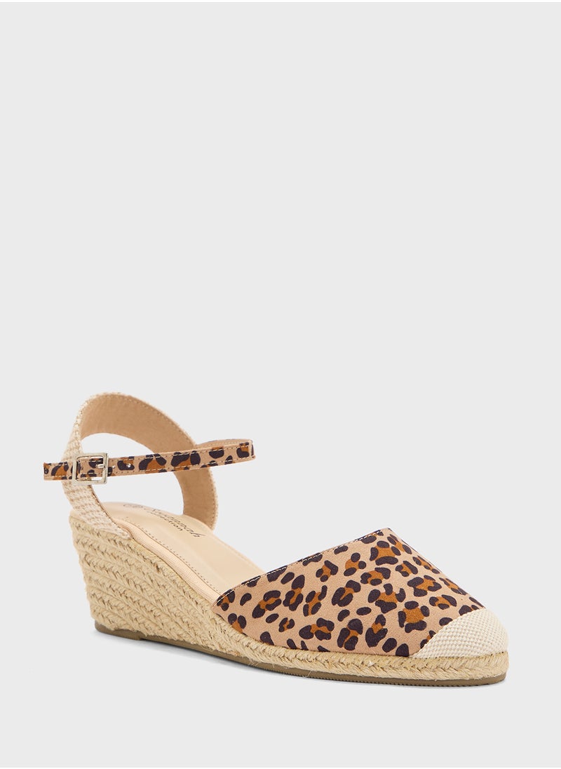 Mid Heel Classic Espradille Wedge