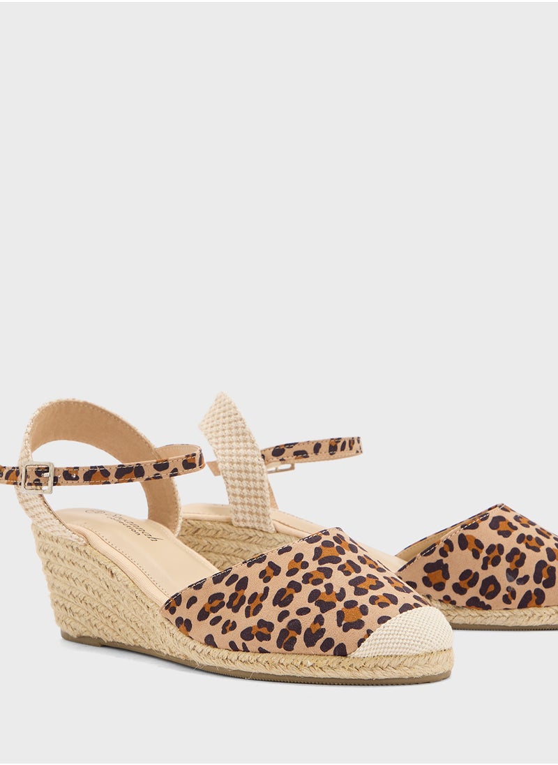 Mid Heel Classic Espradille Wedge