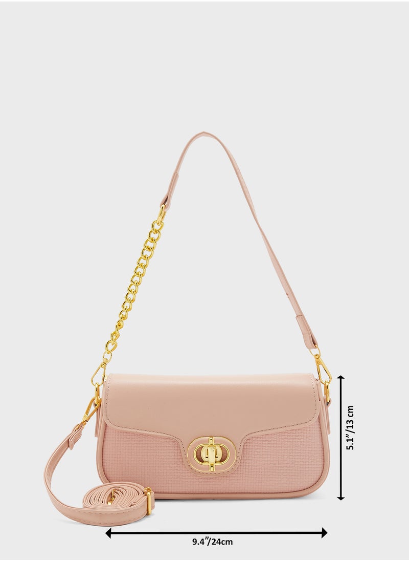 Chain Detail Strap Crossbody