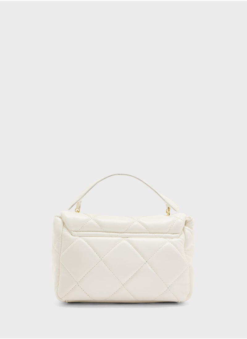 Quilted Crossbody With Top Handle