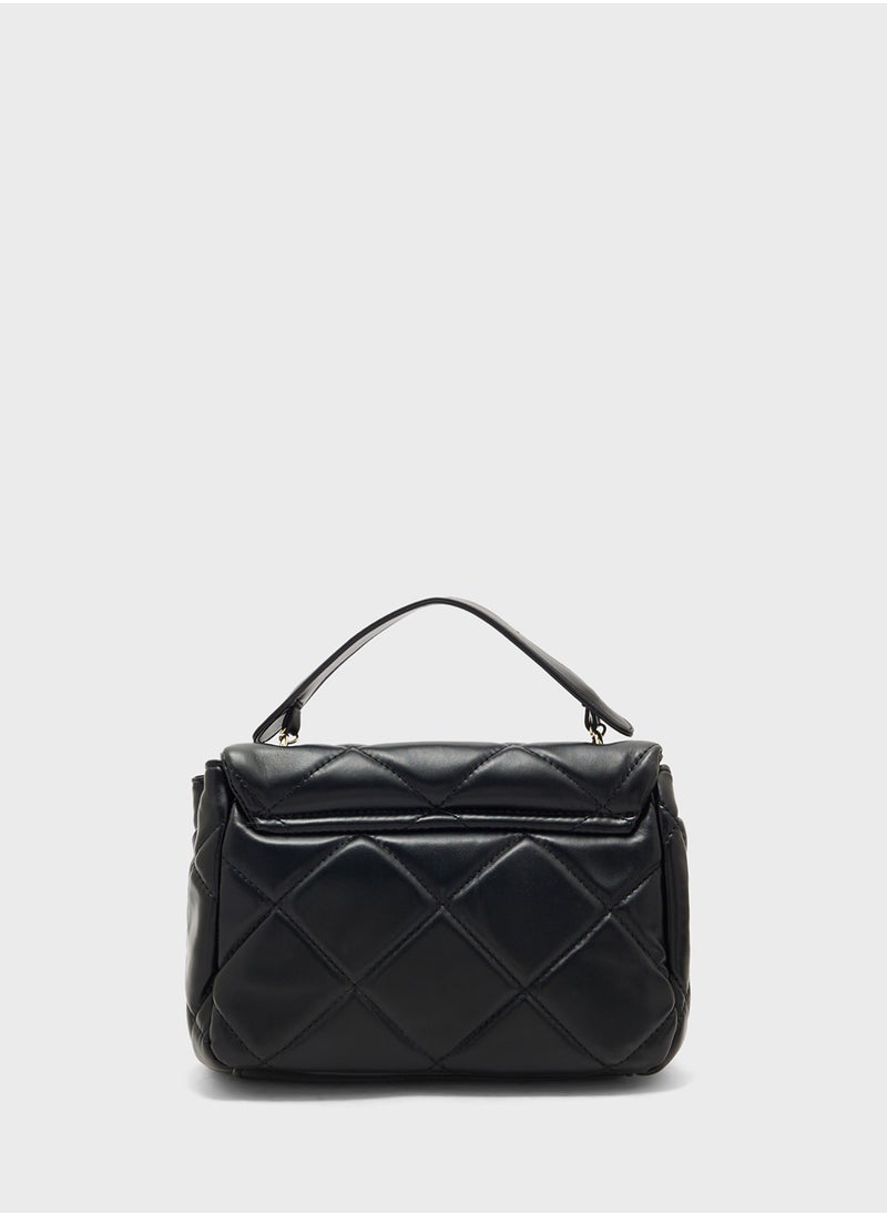 Quilted Crossbody With Top Handle