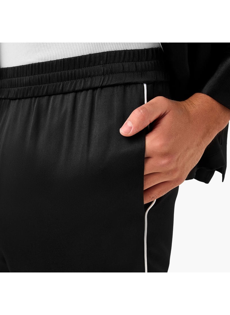 Iconic Piped Lounge Pants with Flexi Waist and Pockets