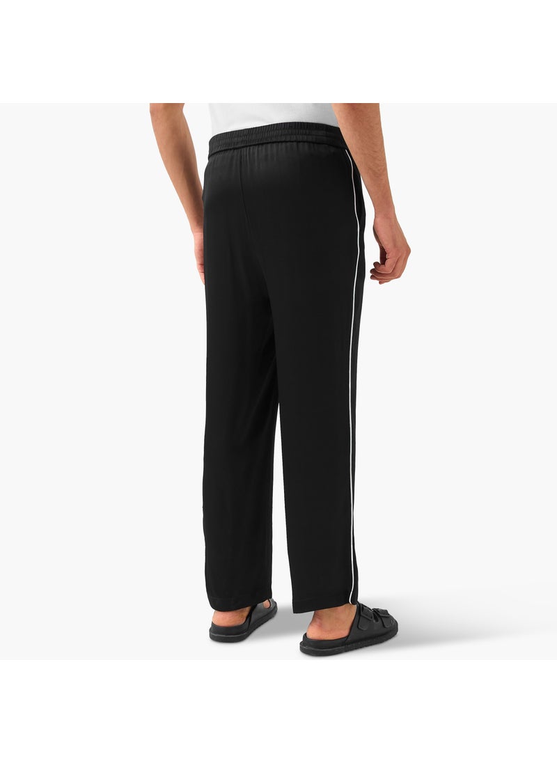 Iconic Piped Lounge Pants with Flexi Waist and Pockets