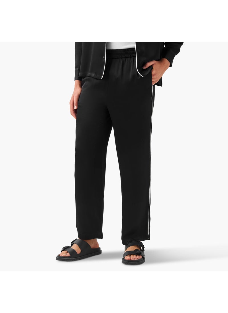 Iconic Piped Lounge Pants with Flexi Waist and Pockets