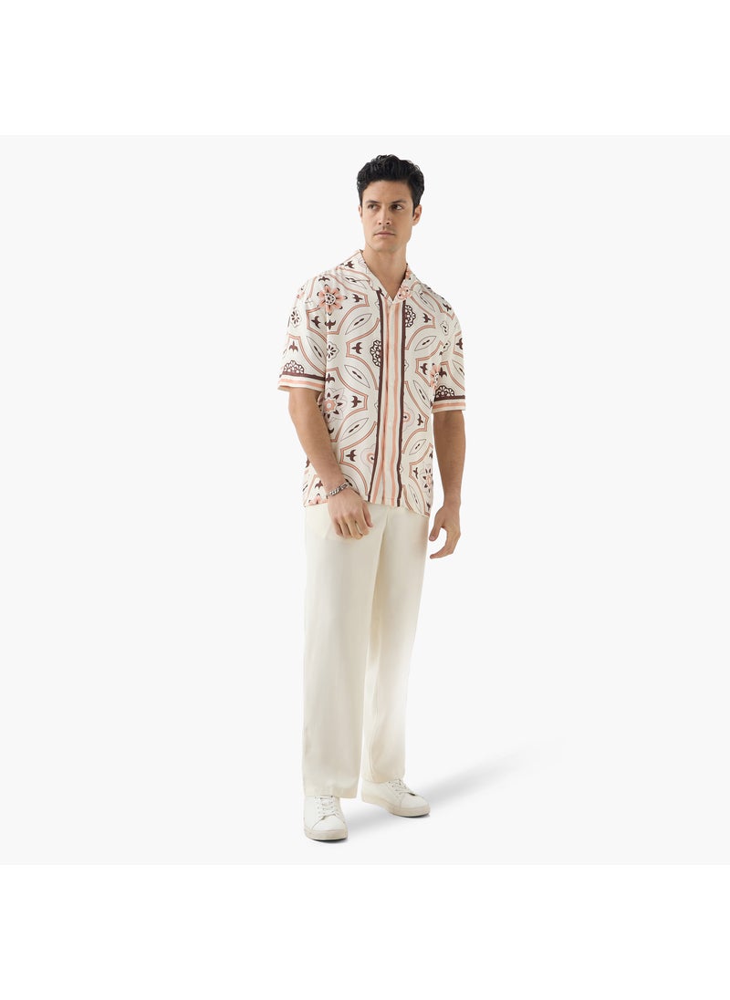 Iconic Regular Fit Trousers with Button Closure and Pockets