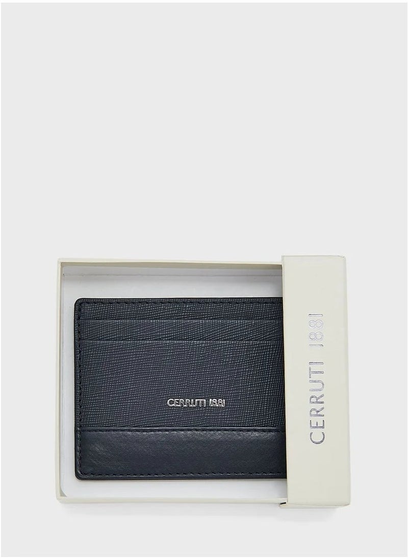 Antoine Blue Leather Card Holder for Men