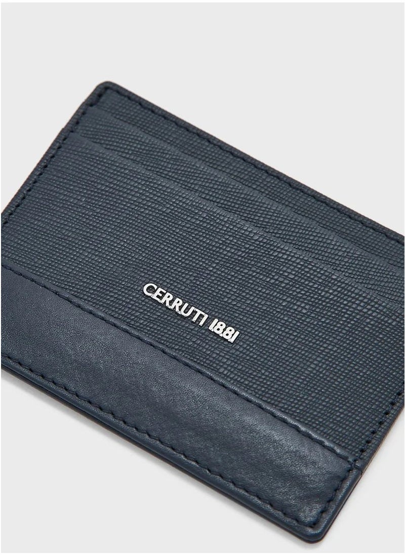 Antoine Blue Leather Card Holder for Men