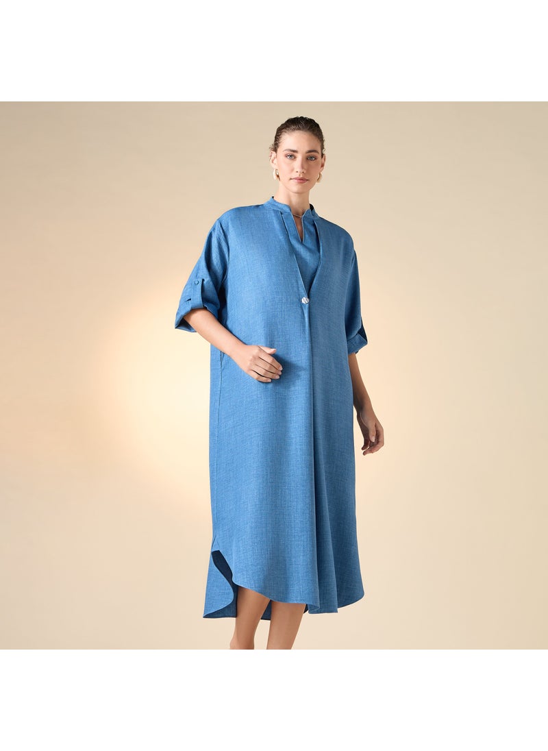 Iconic V-neck Midi Kaftan Dress