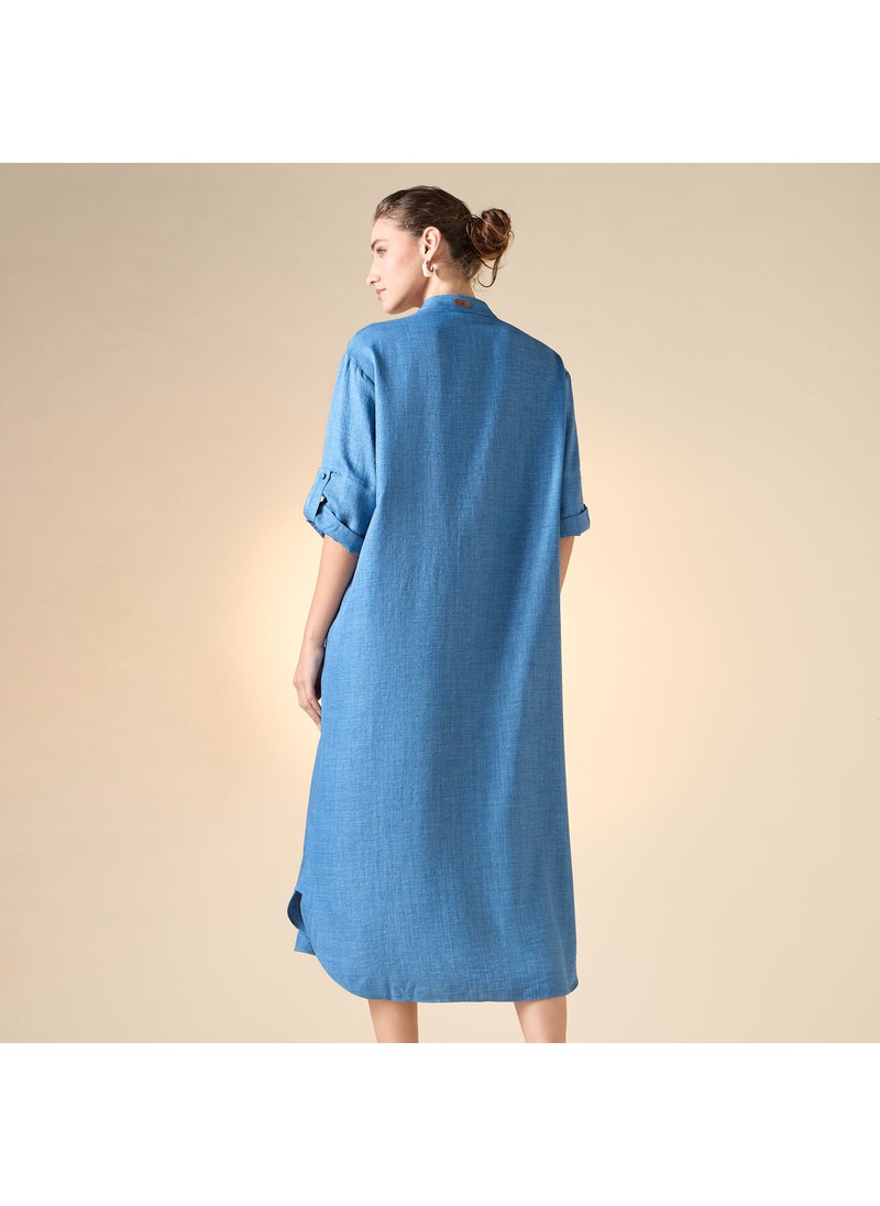 Iconic V-neck Midi Kaftan Dress
