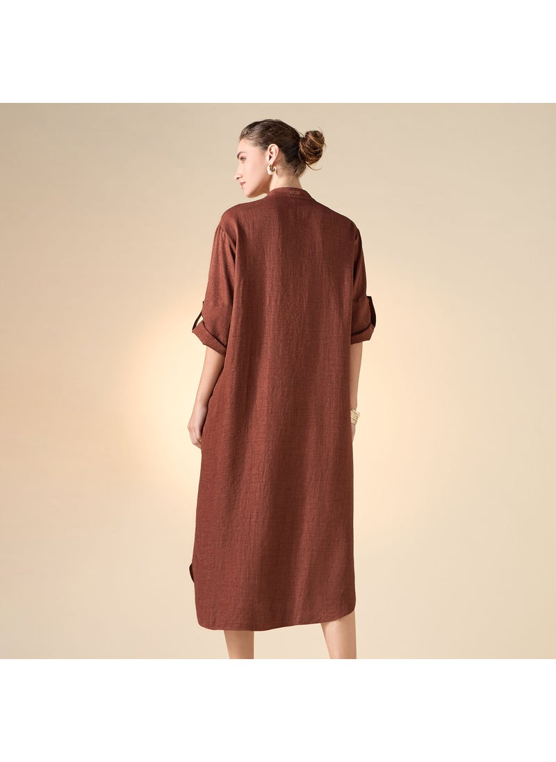 Iconic V-neck Midi Kaftan Dress