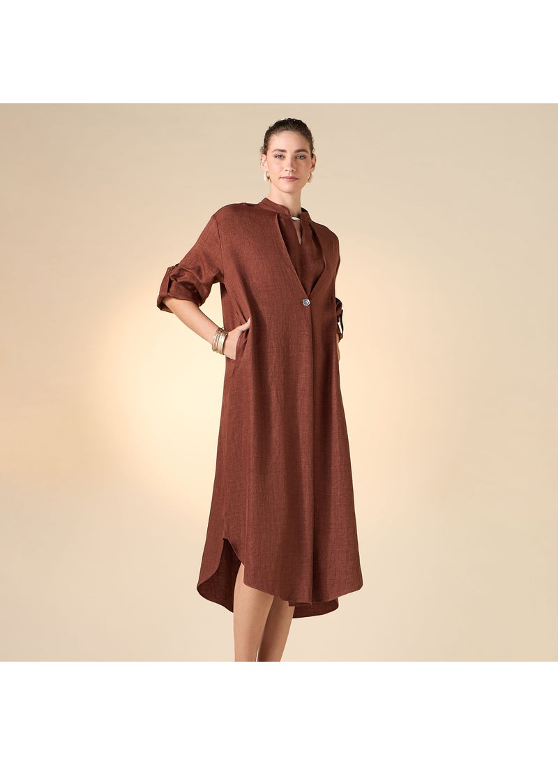 Iconic V-neck Midi Kaftan Dress