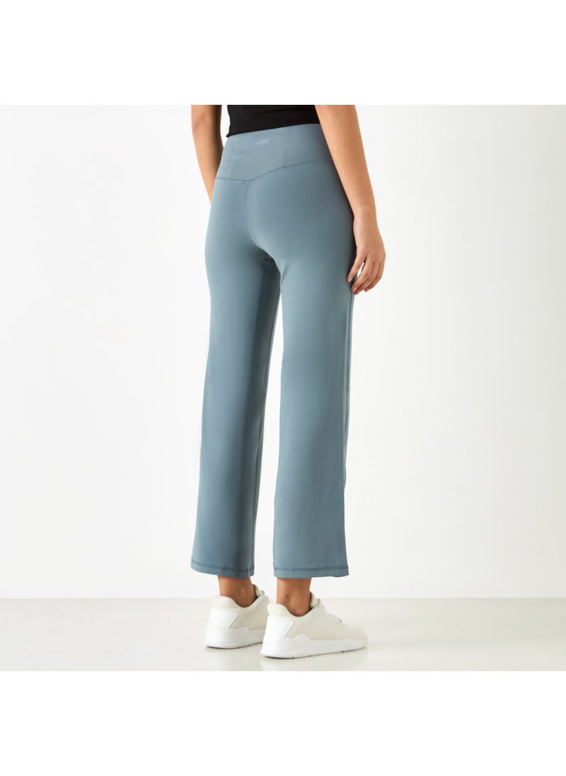 Stitch Detail Flared Leggings with Pockets