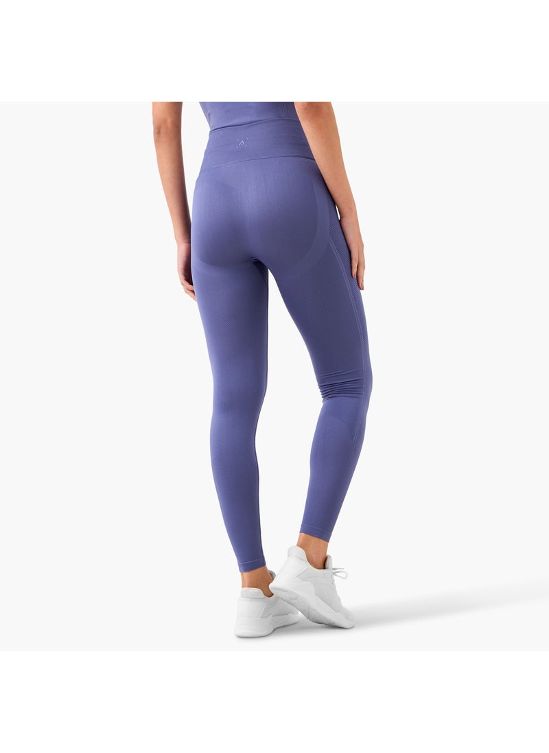 Panelled Seamless Leggings with Elasticated Waistband