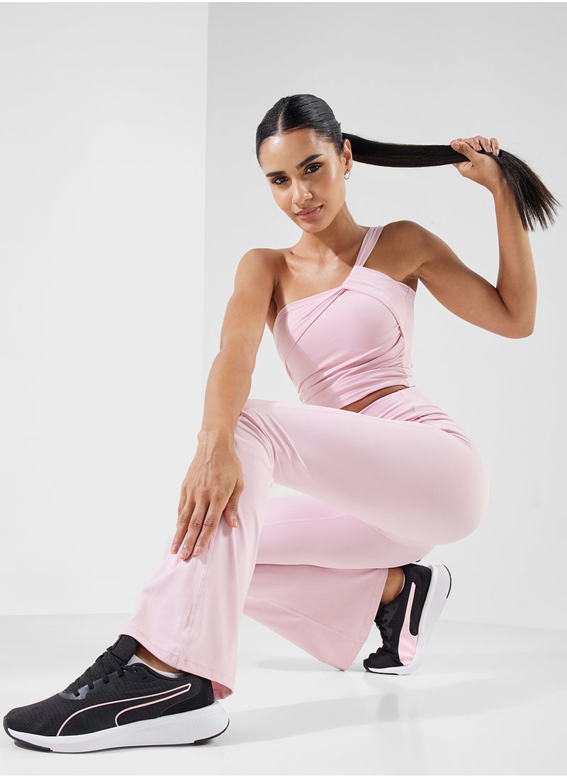 Mid Rise Ankle Length Flared Pants