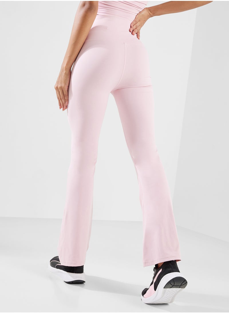 Mid Rise Ankle Length Flared Pants