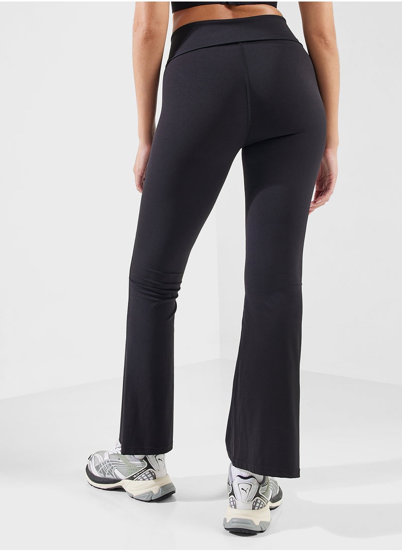 Mid Rise Ankle Length Flared Pants