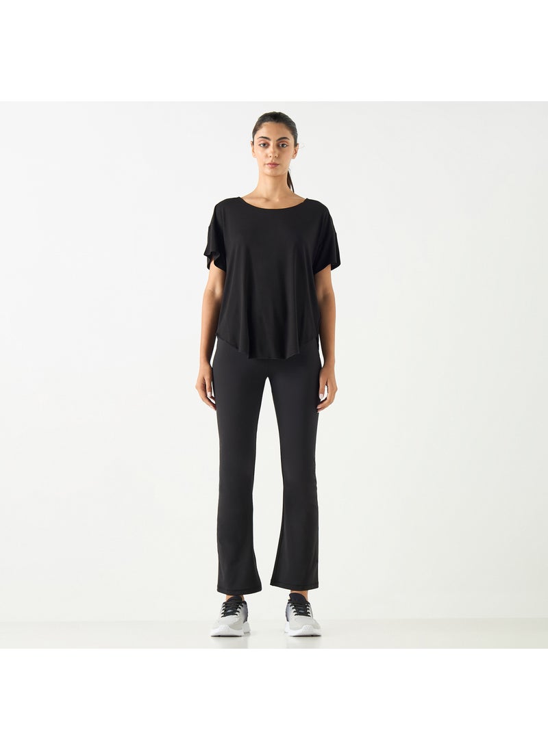 Flared Leggings with Elasticated Waistband