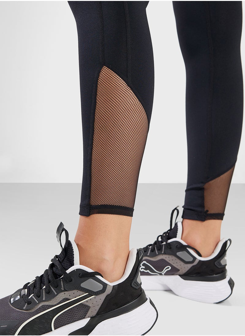 High Rise Legging With Mesh Panel