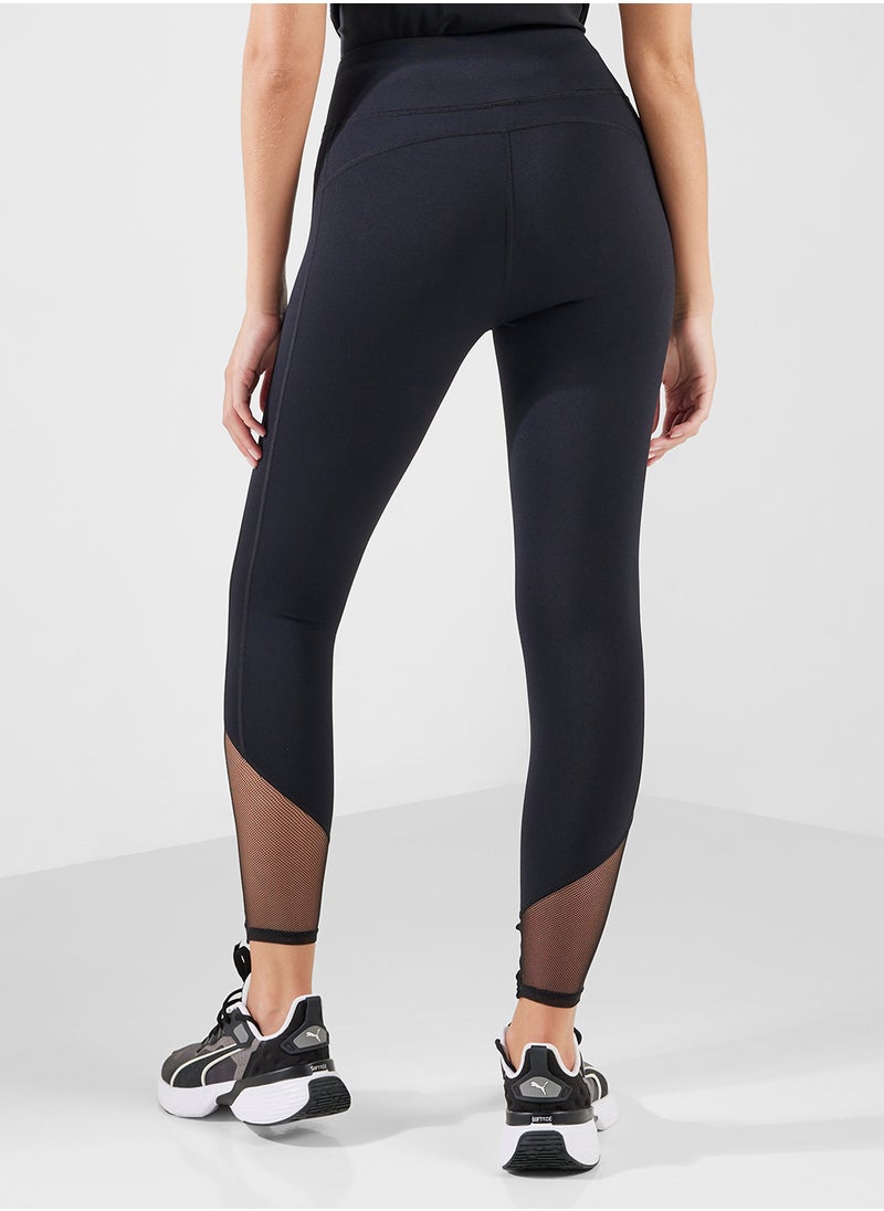 High Rise Legging With Mesh Panel