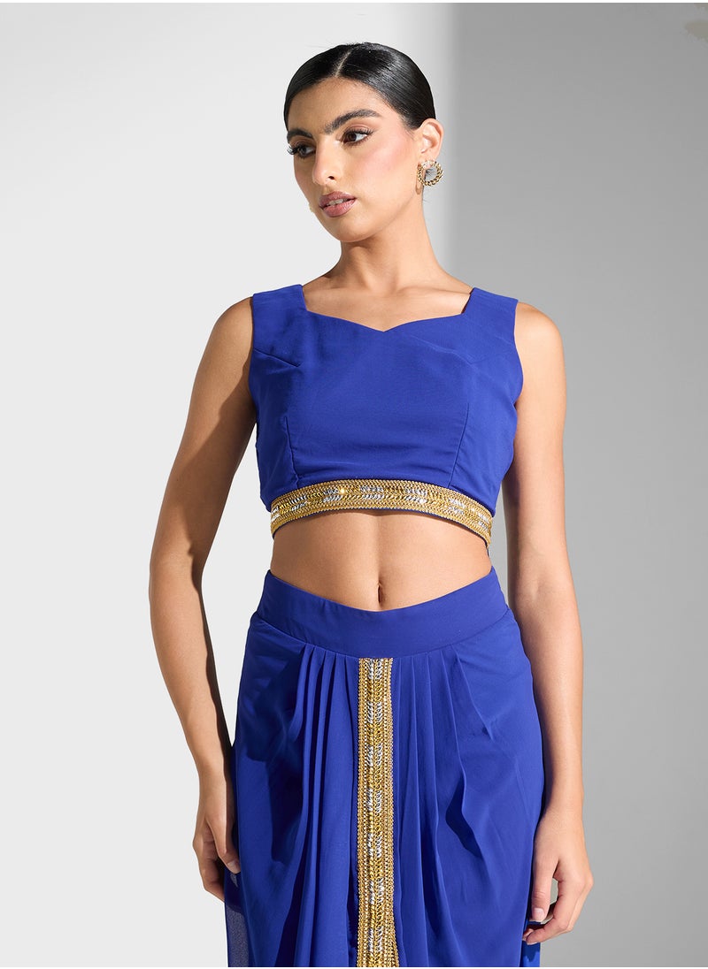 3PCS Set Long Sleeves Skirts & Top