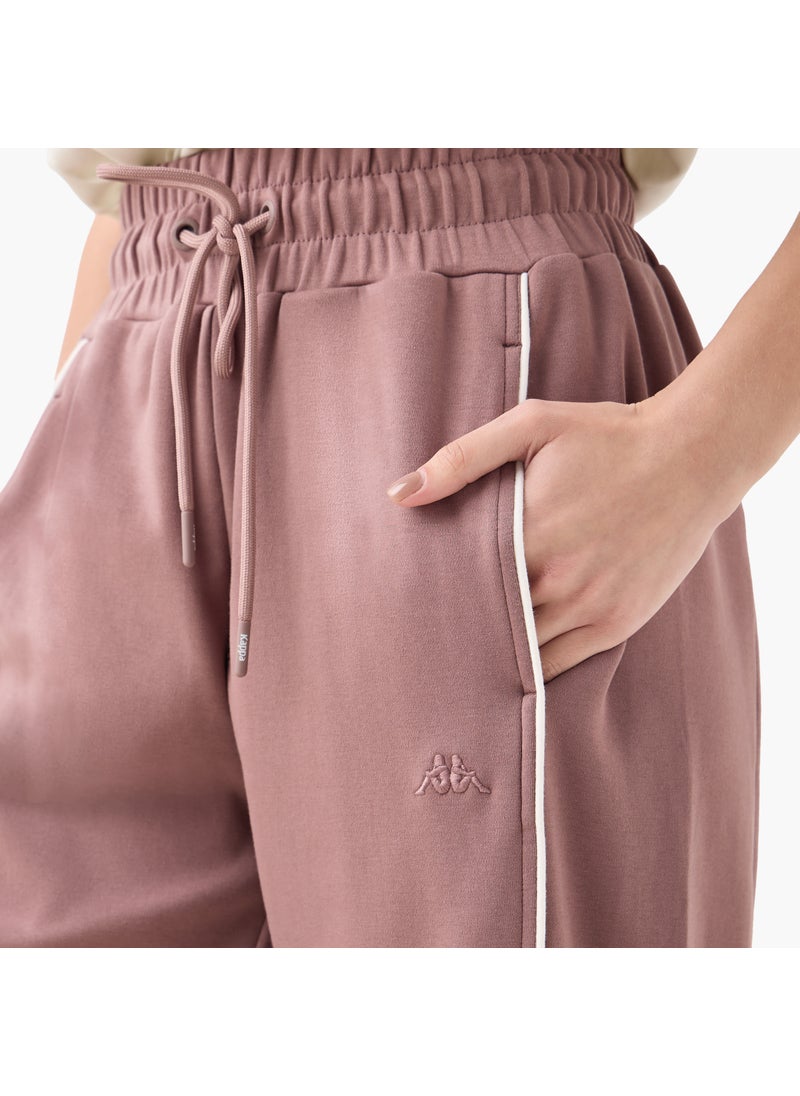Kappa Contrast Piping Detail Joggers with Drawstring Closure