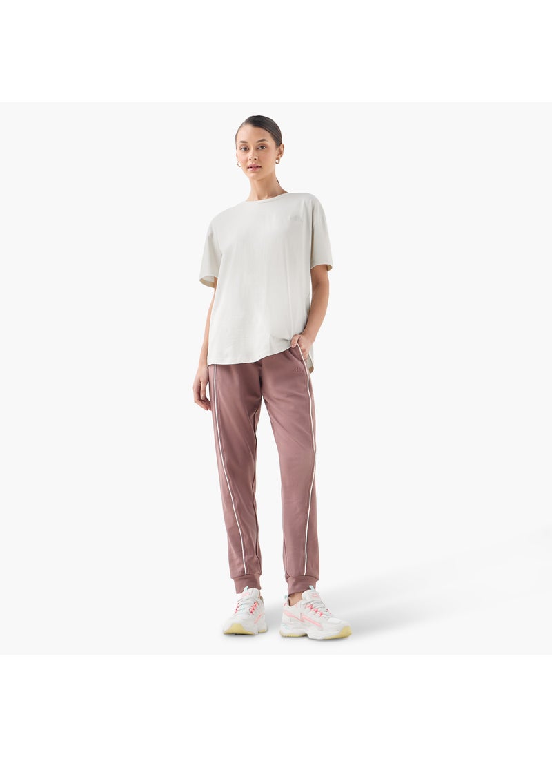 Kappa Contrast Piping Detail Joggers with Drawstring Closure