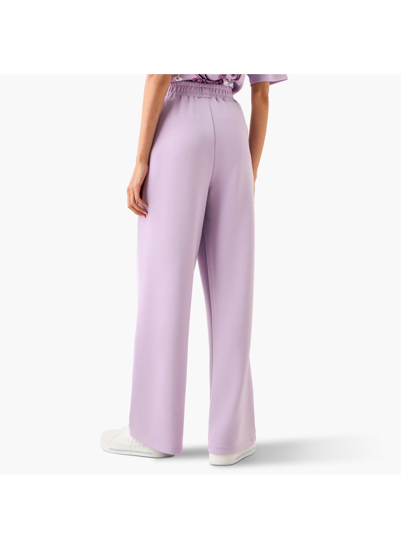 Kuromi Print Track Pants with Elasticated Waistband and Pockets