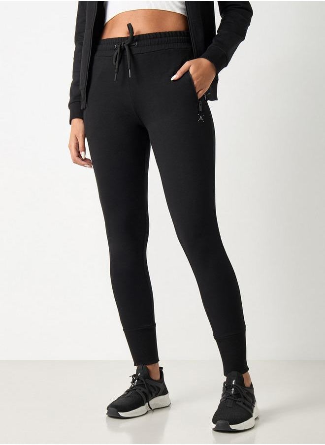 Cuffed Jog Pants with Elasticised Waistband and Drawstring