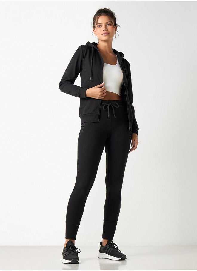 Cuffed Jog Pants with Elasticised Waistband and Drawstring