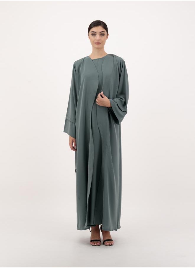 Front open abaya with inner