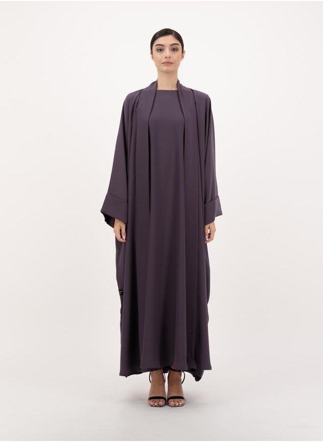 Front open abaya with inner