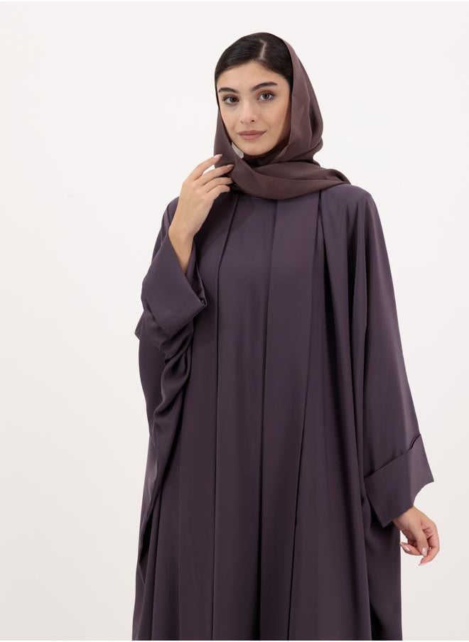 Front open abaya with inner