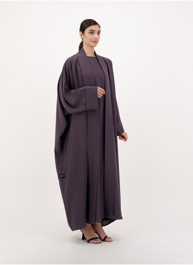 Front open abaya with inner