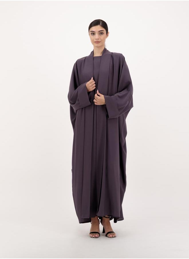 Front open abaya with inner