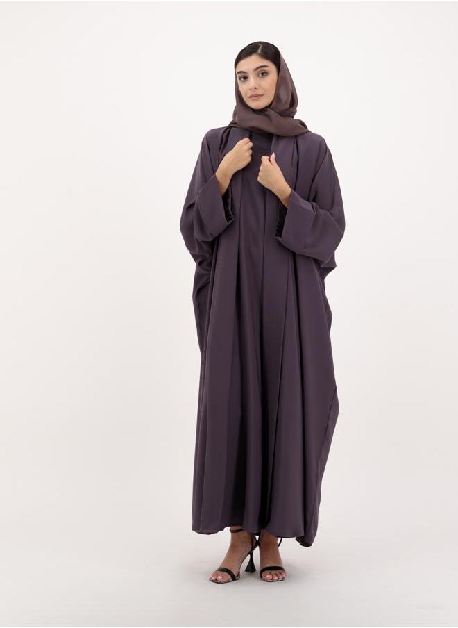Front open abaya with inner
