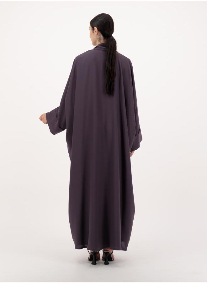Front open abaya with inner