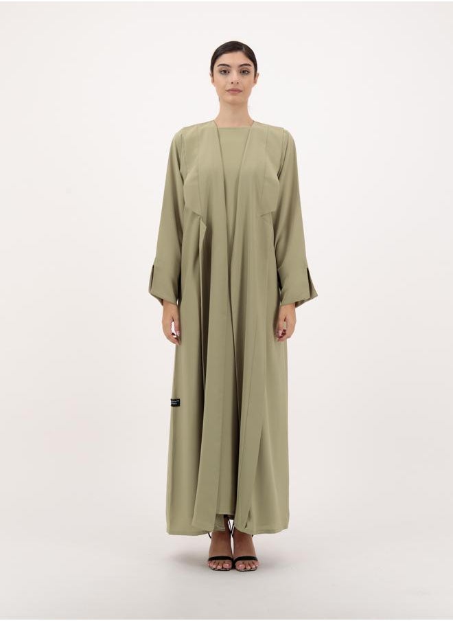 Front open abaya with inner