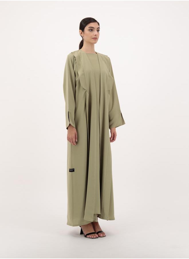 Front open abaya with inner